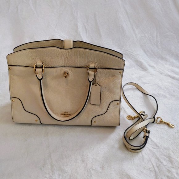 Coach Cream Mercer Satchel Handbag - Picture 6 of 16